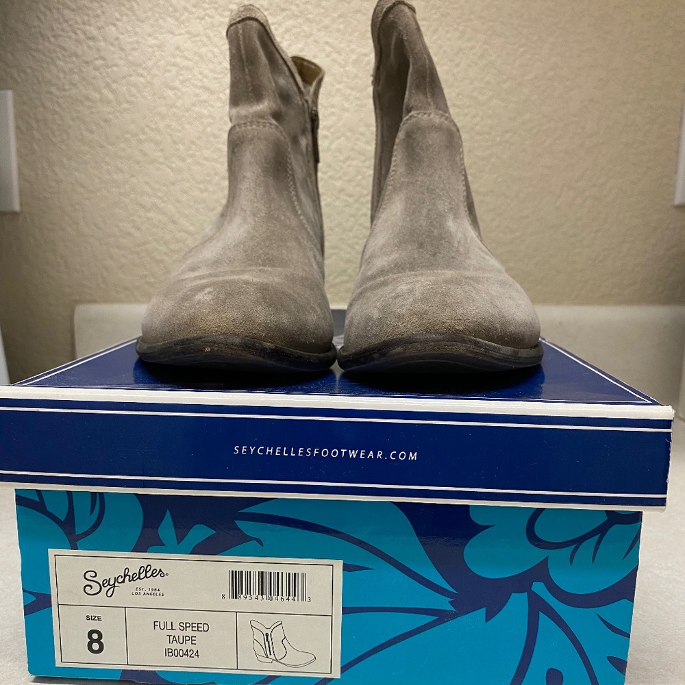 Seychelles Full Speed Taupe Bootie